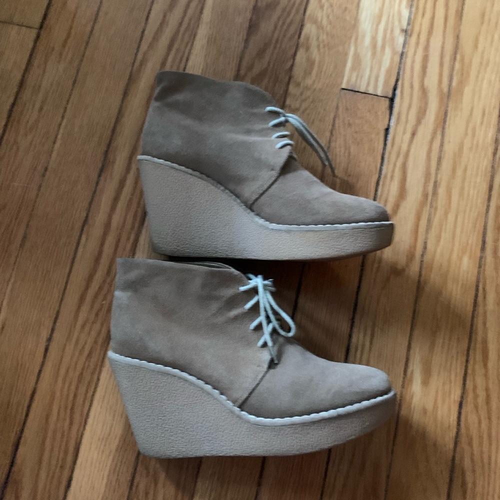 Suede Oxford Platform wedges - Picture 2 of 3